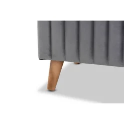 Hanley Velvet Fabric Upholstered And Wood Storage Ottoman - Baxton Studio -Baxton Studio Sale Shop GUEST d20912c3 42f0 4e6e a0b3 d0dc2e60b3d9