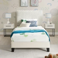 Roundhill Furniture Findlay 3-Piece Bedroom Set, Plush 3D Upholstered Bed With Two Nightstands 33 Roundhill Furniture Findlay 3-Piece Bedroom Set, Plush 3D Upholstered Bed With Two Nightstands -Baxton Studio Sale Shop GUEST d24571e4 a118 4040 b4bb c243fe56943a