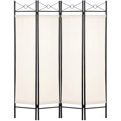 Best Choice Products 6ft 4-Panel Folding Privacy Screen Room Divider Decoration Accent W/ Steel Frame 7 Best Choice Products 6ft 4-Panel Folding Privacy Screen Room Divider Decoration Accent W/ Steel Frame - Image 7