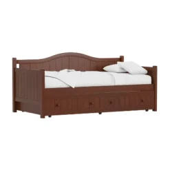Staci Wood Daybed With Trundle Twin - Cherry - Hillsdale Furniture -Baxton Studio Sale Shop GUEST d2779858 222c 4576 a464 d8bd094d04b3