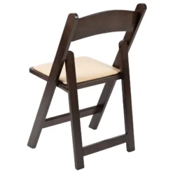 Flash Furniture HERCULES Series Chocolate Wood Folding Chair With Vinyl Padded Seat -Baxton Studio Sale Shop GUEST d2b595e8 5a47 46ce b0a3 7436f147c476