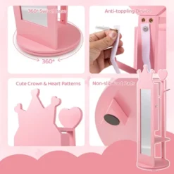 Tangkula Kids Jewelry Cabinet Standing Children Jewelry Organizer W/ Full-Length Mirror -Baxton Studio Sale Shop GUEST d2c92838 aa0c 48d8 8d14 16b5ac7c7b96