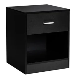 Costway Nightstand With Drawer Storage Cabinet Modern Beside End Table BlackBrown -Baxton Studio Sale Shop GUEST d2ea420a 4c7d 450f aa08 d25aad851e49