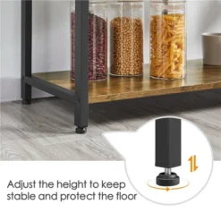 Yaheetech 5-Tier 56" H Baker’s Rack With Wire Basket & Power Outlets, Rustic Brown 12 Yaheetech 5-Tier 56" H Baker’s Rack With Wire Basket & Power Outlets, Rustic Brown -Baxton Studio Sale Shop GUEST d2f303d9 3cac 4624 b80c 1ccb09947458