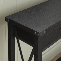 Whizmax Entryway Table, Hallway Table For Entryway, Farmhouse Console Table With Drawers, Wood Sofa Table For Living Room, Foyer -Baxton Studio Sale Shop GUEST d35a9cba d344 4282 a03f b5af85fb79e2