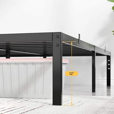 Garvee 14 Inch Twin/Full/Queen Bed Frame With Storage,Metal Platform Twin Bed Frame No Box Spring Needed Steel Slat Support Easy Assembly 1 Garvee 14 Inch Twin/Full/Queen Bed Frame With Storage,Metal Platform Twin Bed Frame No Box Spring Needed Steel Slat Support Easy Assembly