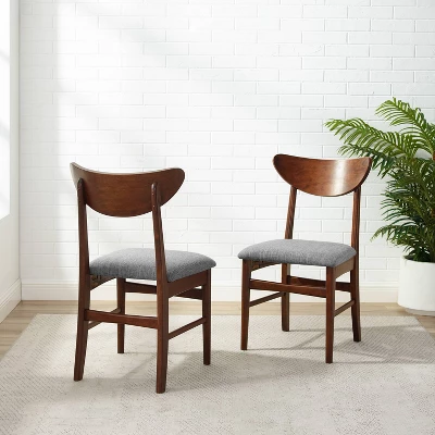 Set Of 2 Landon Wood Dining Chairs With Upholstered Seat - Crosley 6 Set Of 2 Landon Wood Dining Chairs With Upholstered Seat - Crosley - Image 6