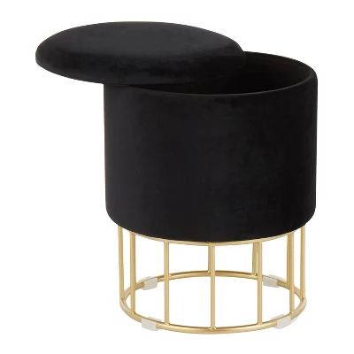 Canary Contemporary Glam Ottoman - LumiSource 1 Canary Contemporary Glam Ottoman - LumiSource