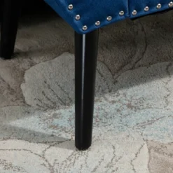 HOMCOM Modern Button Tufted Sitting Bench, Accent Fabric Upholstered Ottoman For Bedroom Or Living Room, Blue 9 HOMCOM Modern Button Tufted Sitting Bench, Accent Fabric Upholstered Ottoman For Bedroom Or Living Room, Blue -Baxton Studio Sale Shop GUEST d4406f84 4e03 41dc 98c2 c1a6739ca365