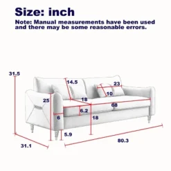 80.3" Modern Velvet Tufted Sofa With 2 Pillows And Gold Legs - ModernLuxe -Baxton Studio Sale Shop GUEST d4655af4 4304 46e0 8feb 07c20be9120c