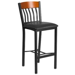 Flash Furniture Vertical Back Metal And Wood Restaurant Barstool With Vinyl Seat -Baxton Studio Sale Shop GUEST d4854a52 880e 4520 b20f 09660830e7a2