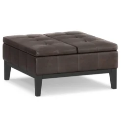 Lancaster Square Coffee Table Storage Ottoman - WyndenHall -Baxton Studio Sale Shop GUEST d49a277c 78ca 4d67 be8a ea416d6806ab