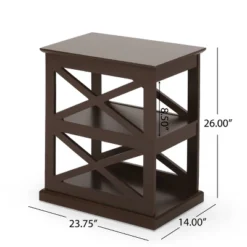 Vernon Contemporary 2 Shelf Side Table Dark Walnut - Christopher Knight Home 17 Vernon Contemporary 2 Shelf Side Table Dark Walnut - Christopher Knight Home -Baxton Studio Sale Shop GUEST d512830e 114d 41f0 9947 75f1d0089e03