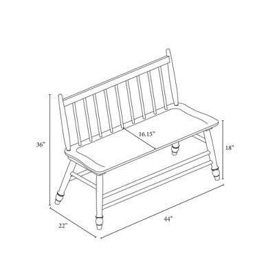Vintage Windsor Dining Bench - Aged Oak - Hearth & Hand™ With Magnolia 6 Vintage Windsor Dining Bench - Aged Oak - Hearth & Hand™ With Magnolia - Image 6