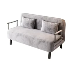 Convertible Sofa Bed Chair,Tri-Fold Sofa Sleeper,Adjustable Backrest & Pillow,Velvet Comfy Loveseat Sleeper,for Apartments,Study Room,Office -Baxton Studio Sale Shop GUEST d58e5170 aca8 4c39 a49f 92f92a4eb746