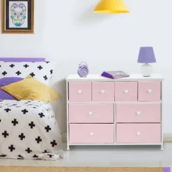 Sorbus Drawer Fabric Dresser For Bedroom Pink -Baxton Studio Sale Shop GUEST d5fd1e57 8bda 4b53 b5d6 9f2fcb04242f