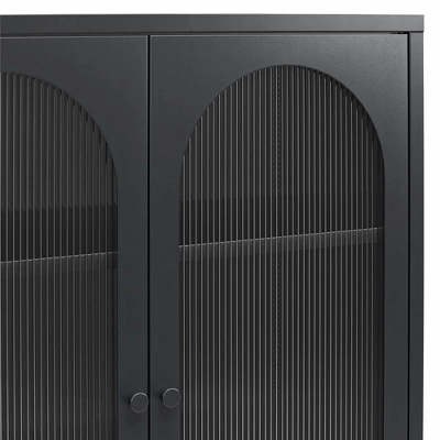 Luna Short 2 Door Accent Cabinet With Fluted Glass - Mr. Kate 7 Luna Short 2 Door Accent Cabinet With Fluted Glass - Mr. Kate - Image 7