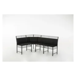 2pc Gareth Breakfast Nook Dining L Chair & Bench Black ( ) - Boraam -Baxton Studio Sale Shop GUEST d6bb9dc0 fa09 4c0e b53d bb9e25d63909