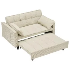 CAVINAS Futon Sofa Couch Pullout Bed, 3 In 1 Convertible Sleeper Sofa Bed, Loveseat Sofa, Couches For Living Room With Backrest, Toss Pillow, Pocket -Baxton Studio Sale Shop GUEST d7007048 1e39 46c1 9bce 07742a644655