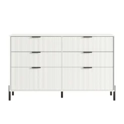 Festivo 3pc Modern Elegance 3 Drawer Nightstands And 6 Drawer Dresser Set Off-White 11 Festivo 3pc Modern Elegance 3 Drawer Nightstands And 6 Drawer Dresser Set Off-White -Baxton Studio Sale Shop GUEST d7292f68 959d 4e0c b899 4128bb95ce7b