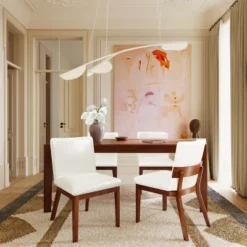 Set Of 2 Modern Arm Dining Chairs, Wood Frame With Glossy PU Leather Upholstery For Kitchen, Dining Room, Or Contemporary Seating Areas-Maison Boucle 11 Set Of 2 Modern Arm Dining Chairs, Wood Frame With Glossy PU Leather Upholstery For Kitchen, Dining Room, Or Contemporary Seating Areas-Maison Boucle -Baxton Studio Sale Shop GUEST d72d17a6 0ca9 4d8e a0c3 0e2674e32dcb