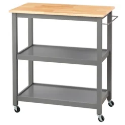 Mylah Kitchen 2-Tier Rolling Cart - Buylateral -Baxton Studio Sale Shop GUEST d737aba6 4077 4d91 a1db e5679bffb17e
