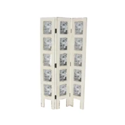Farmhouse Chinquapin Wood Rectangle Room Divider Screen White - Olivia & May -Baxton Studio Sale Shop GUEST d78e3eef 3018 4346 aa48 619c71ffe184