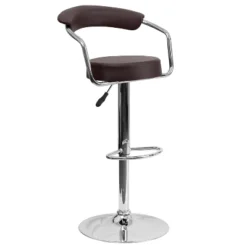 Flash Furniture Contemporary Vinyl Adjustable Height Barstool With Arms And Chrome Base -Baxton Studio Sale Shop GUEST d7902487 6f42 471b abd6 0b12aefe2b8f