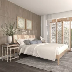 Farmhouse Wood Patterned Room Divider Screen White - Olivia & May -Baxton Studio Sale Shop GUEST d7cb33ad 5f85 4016 a176 ed382e14d48b