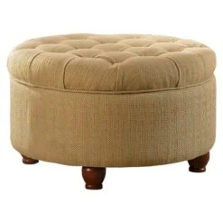 Tweed Tufted Storage Ottoman Tan/Cream - HomePop: Button Tufted, Wood Legs, Lift-Off Lid 11 Tweed Tufted Storage Ottoman Tan/Cream - HomePop: Button Tufted, Wood Legs, Lift-Off Lid -Baxton Studio Sale Shop GUEST d7d34667 549b 4914 88f4 a47d9bd7af6c