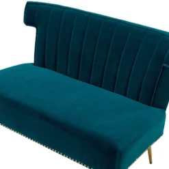 Cadmus 46" Modern Velvet Armless Loveseat With Channel-tufted Wingback For Living Room And Drawing Room| KARAT HOME -Baxton Studio Sale Shop GUEST d7d694ae 4e5e 4027 9769 912bbe5de84d