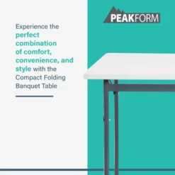 Peakform Multipurpose Banquet Squared Table Lightweight Folding Durable Desk With Secure Base For Indoor And Outdoor Events, 34 Inch, White 7 Peakform Multipurpose Banquet Squared Table Lightweight Folding Durable Desk With Secure Base For Indoor And Outdoor Events, 34 Inch, White -Baxton Studio Sale Shop GUEST d7fb9b0a 5d57 4f55 bc3e 08b1cb6d1d50