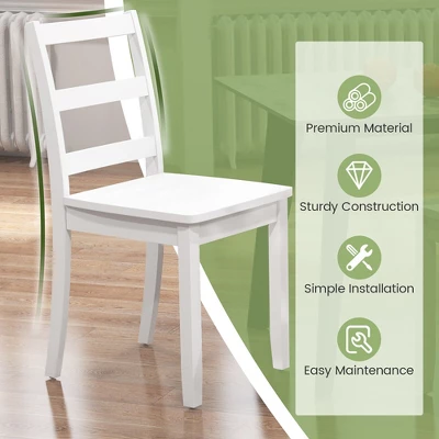 Tangkula Dining Chairs Set Of 4 Wood Dining Room Kitchen Side Chairs For Living Room 3 Tangkula Dining Chairs Set Of 4 Wood Dining Room Kitchen Side Chairs For Living Room - Image 3