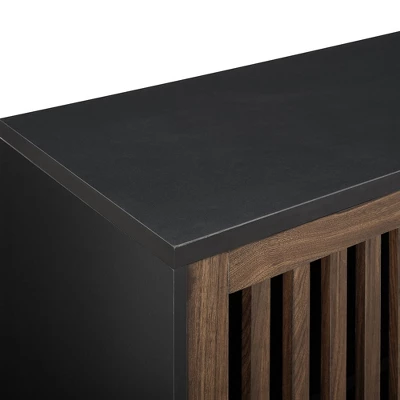 Visconti Mid-Century Modern Sliding Slat Door TV Stand For TVs Up To 40" - Saracina Home 3 Visconti Mid-Century Modern Sliding Slat Door TV Stand For TVs Up To 40" - Saracina Home - Image 3