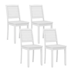 Tangkula 4 PCS Armless Wood Dining Chair W/ Rubber Wood Legs Curved Backrest Kitchen -Baxton Studio Sale Shop GUEST d8d785fa cbf0 4881 8427 280a488a7442