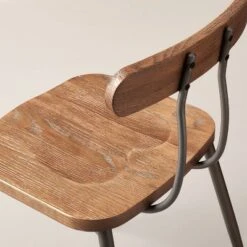 2pk Industrial Wood & Steel Dining Chairs - Aged Oak/Black - Hearth & Hand™ With Magnolia: Sleek Metal Legs -Baxton Studio Sale Shop GUEST d9535b69 9a47 48a4 ae65 ae0a85d46cb3