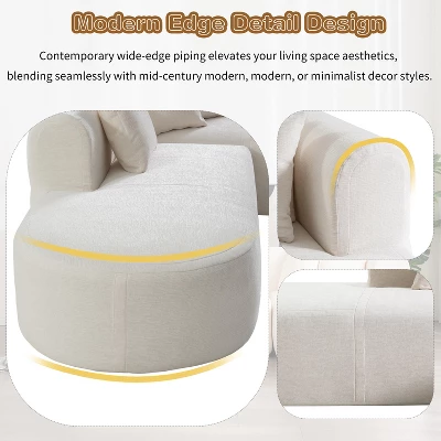 Christopher Knight Home Imre Modern Upholstered 4 Seater Corner Sectional Sofa With Pillows 6 Christopher Knight Home Imre Modern Upholstered 4 Seater Corner Sectional Sofa With Pillows - Image 6