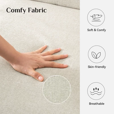 Dyonery Futon Sofa Bed, Convertible Extra Large Size Sleeper Sofa With Adjustable Backrest, Mid Century Modern Loveseat Couch 2 Dyonery Futon Sofa Bed, Convertible Extra Large Size Sleeper Sofa With Adjustable Backrest, Mid Century Modern Loveseat Couch - Image 2