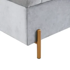 Charmaine Upholstered Storage Bench With Gold Metal Legs Gray - Madison Park -Baxton Studio Sale Shop GUEST da555008 6afa 4a48 af1d 0c3d068cf451