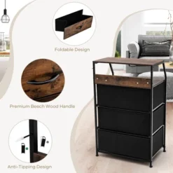 Costway 3 Drawer Dresser W/Top Shelf Storage Tower Cabinet For Bedroom Hallway Nursery 14 Costway 3 Drawer Dresser W/Top Shelf Storage Tower Cabinet For Bedroom Hallway Nursery -Baxton Studio Sale Shop GUEST da906136 e5d5 4a3a 940d ffb6102ac3c4