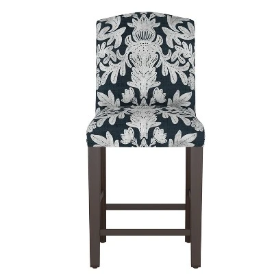 Alex Camel Back Counter Height Barstool In Velvet - Skyline Furniture 1 Alex Camel Back Counter Height Barstool In Velvet - Skyline Furniture