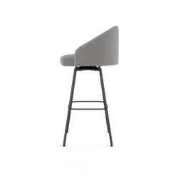 Nelly Swivel Barstool Light Gray/Black - Amisco