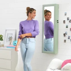 Best Choice Products Hanging Mirror Jewelry Armoire, Door Or Wall Mounted Cabinet W/ LED Lights, Lock 22 Best Choice Products Hanging Mirror Jewelry Armoire, Door Or Wall Mounted Cabinet W/ LED Lights, Lock -Baxton Studio Sale Shop GUEST dab43213 000f 447e 936a 193fceb57fe0