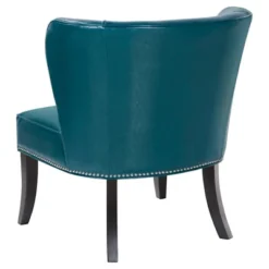 Hilton Concave Back Armless Chair - Peacock Blue -Baxton Studio Sale Shop GUEST db124cb4 b664 481a b357 0538ea690e69