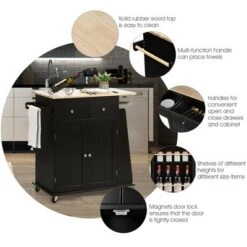 Costway Rolling Kitchen Island Utility Trolley Cabinet Storage Spice Towel Rack 19 Costway Rolling Kitchen Island Utility Trolley Cabinet Storage Spice Towel Rack -Baxton Studio Sale Shop GUEST db2cb73e 0091 4b9e ac6e 20d5962c5987