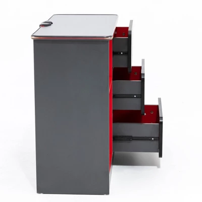 Carbon-Tek Gaming Storage Unit With LED Gray/Red - X Rocker 6 Carbon-Tek Gaming Storage Unit With LED Gray/Red - X Rocker - Image 6