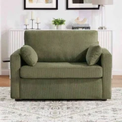 47.2" Twin Size Corduroy Sleeper Sofa With Foldable Mattress, Multi-Function Pull Out Sofa Bed For Guest Room Or Small Apartment–The Pop Home -Baxton Studio Sale Shop GUEST db5dad4b 16a1 420b 94c0 935453f0cc14