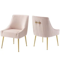 Set Of 2 Discern Pleated Back Upholstered Performance Velvet Dining Chairs - Modway -Baxton Studio Sale Shop GUEST dbf8bf3a 6c17 4d90 8d48 e42bcdc2d54e