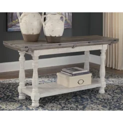Havalance Flip Flop Sofa Table Gray/White - Signature Design By Ashley