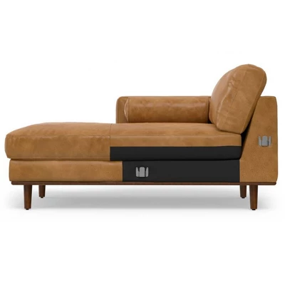 WyndenHall Brixley Mid Century Genuine Leather Left Sectional Sienna 3 WyndenHall Brixley Mid Century Genuine Leather Left Sectional Sienna - Image 3